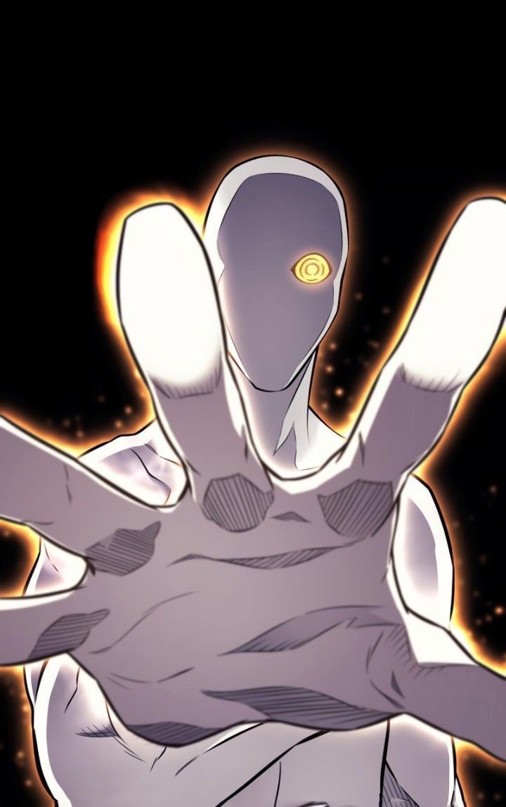 an anime character is holding his hands out in front of the camera, with bright light coming from behind him