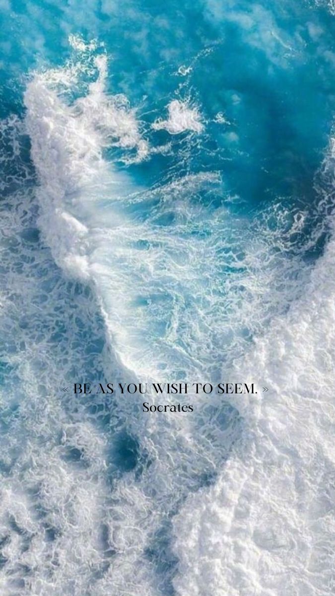 an ocean wave with the words be as you wish to see