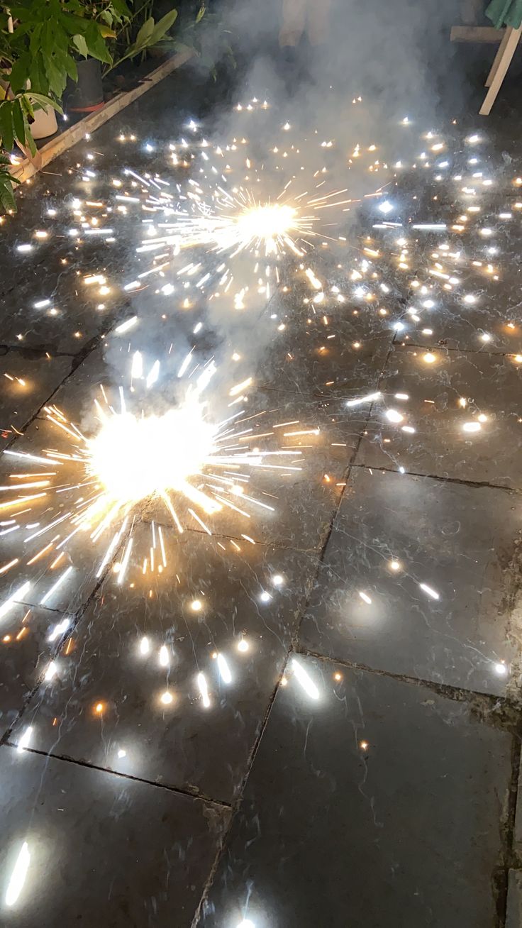 a bunch of fireworks that are on the ground