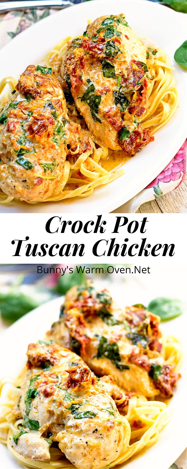 creamy tuscann chicken with pasta