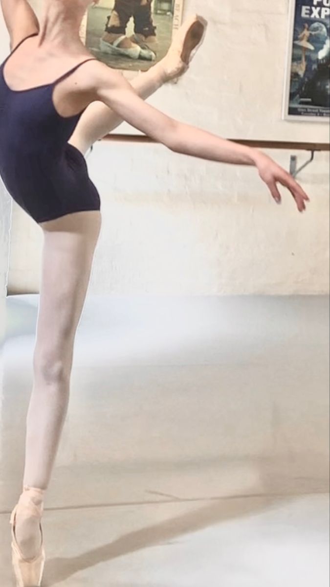 a ballerina is posing for the camera