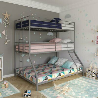 a child's bedroom with bunk beds and toys