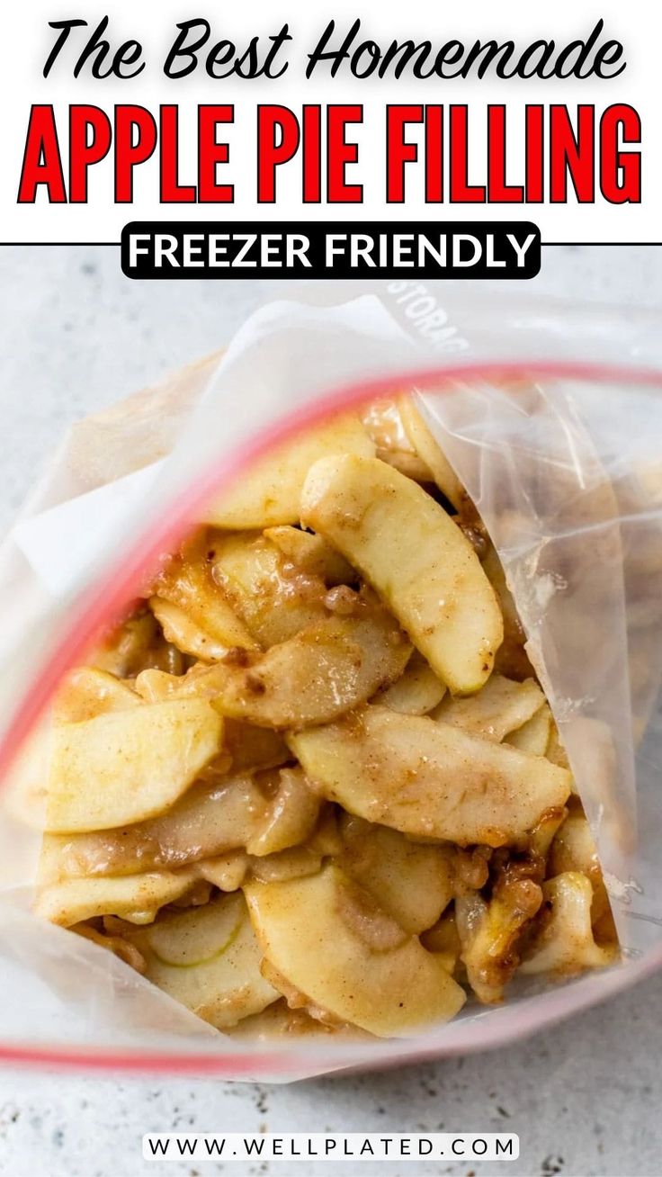 the best homemade apple pie filling freezer friendly