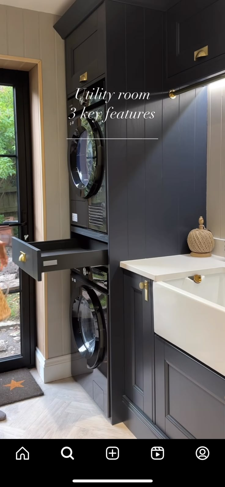 an appliance advertises a laundry room with washer and dryer