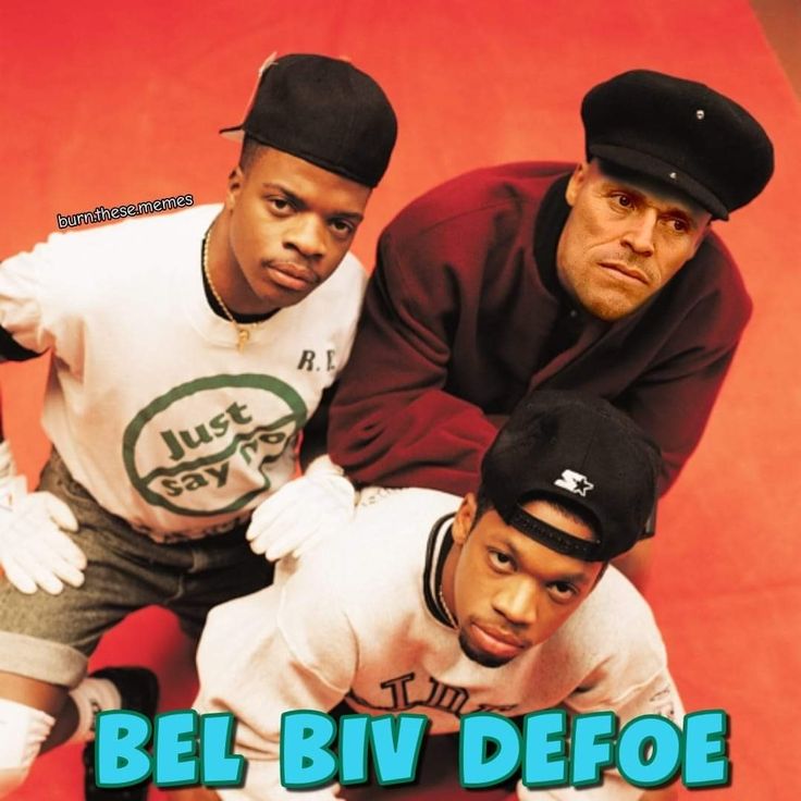 three young men posing for a photo in front of a red background wearing baseball caps and sweatpants