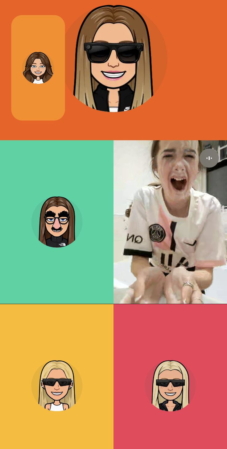 the faces of two women with different expressions on them, one is wearing sunglasses and the other has an emoticive expression