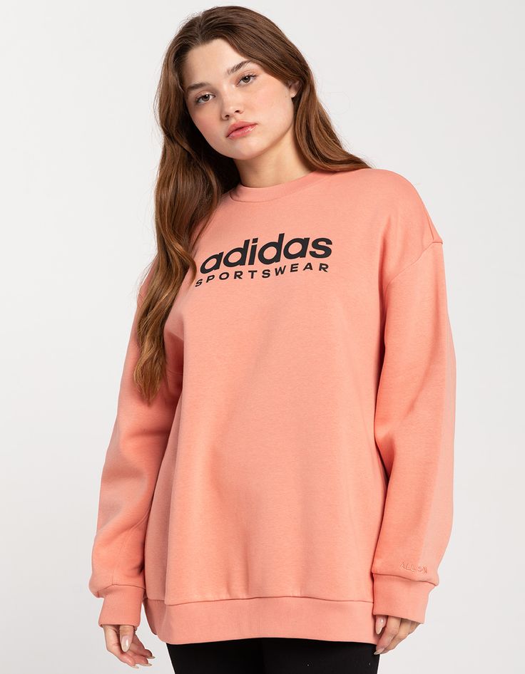 Adidas All Szn Gfx Crewneck Sweatshirt. Relax The Day Away In This Loose-Fitting Adidas Crewneck Sweatshirt. It's Made From Brushed-Back Fleece That Feels Fluffy And Dense — Perfect For A Day Hanging Out At Home Or A Weekend Adventure Away. The Ribbed Cuffs Keep The Fit Looking Classic, Which You Already Know Means Timeless. And When It Comes To Adidas, That Also Means Fresh. Loose Fit. Crewneck. Brushed Fabric. Ribbed Cuffs. Adidas Sportswear Graphic. Made With Better Cotton. 80% Cotton, 20% Re Spring Adidas Sweatshirt For Sports, Adidas Spring Sweatshirt For Sports, Adidas Spring Sports Sweatshirt, Adidas Casual Sweatshirt For Spring, Adidas Sportswear Tops With Letter Print, Adidas Casual Spring Sweatshirt, Casual Adidas Sweatshirt For Spring, Adidas Relaxed Fit Sweatshirt For Spring, Adidas Crew Neck Athleisure Sweatshirt