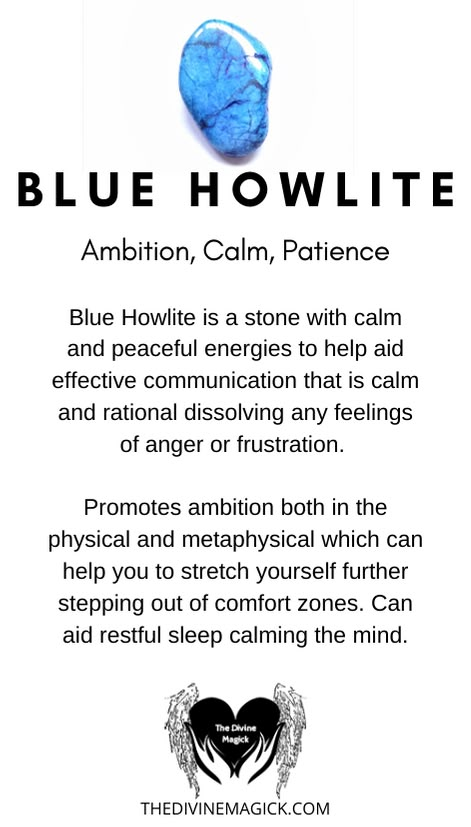 Blue Howlite Meaning, Blue Howlite Crystal Meaning, Howlite Crystal Meaning, Best Healing Crystals, Howlite Crystal, Blue Howlite, Wiccan Spell Book, Crystal Guide, Crystals Healing Properties