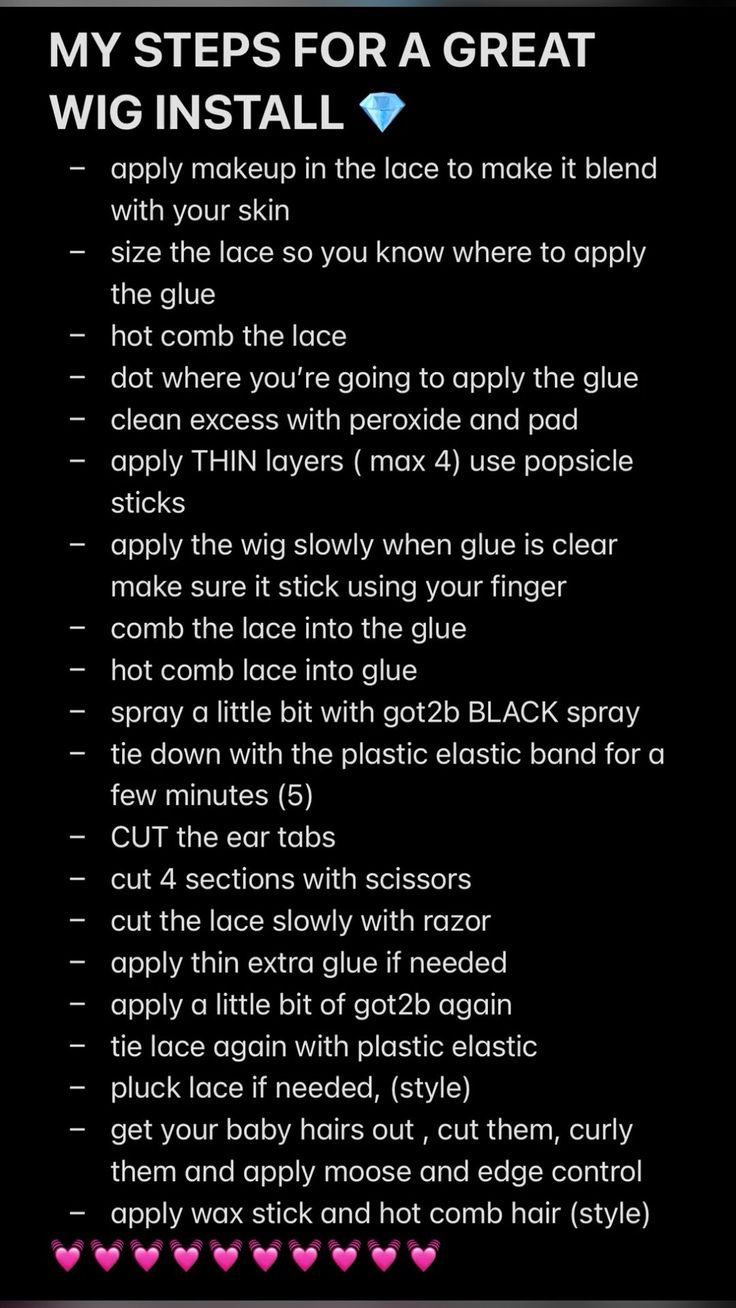 Wig Install Needs, Wig Products List, Products For Wig Install, Wig Install Supplies, Wig Install Business, Lace Front Wig Essentials, Wig Install Starter Kit, Wig Install Tips, How To Be A Wig Influencer