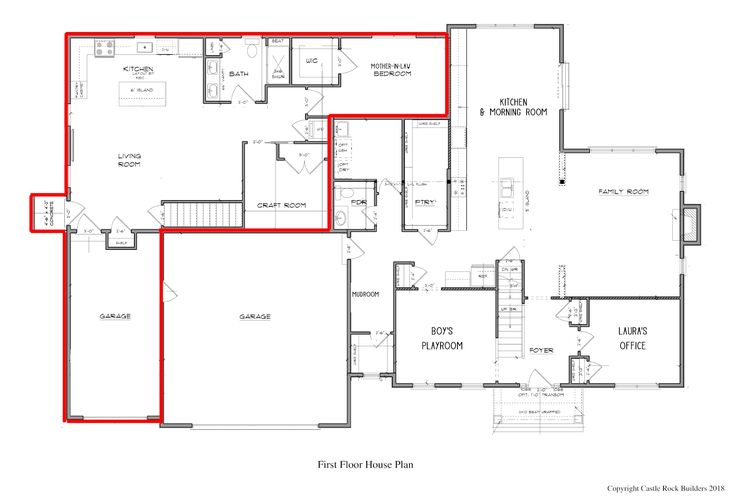 the floor plan for a two story house