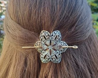 Atlargeagain - Etsy Netherlands Vintage Hair Clips, Shawl Pin, Vintage Hair Accessories, Flower Hair Pin, Vintage Hair, Jewelry Lookbook, Dream Hair, Hair Pin, Flower Hair