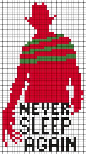 a cross stitch pattern with the words keep calm and a red santa hat on it