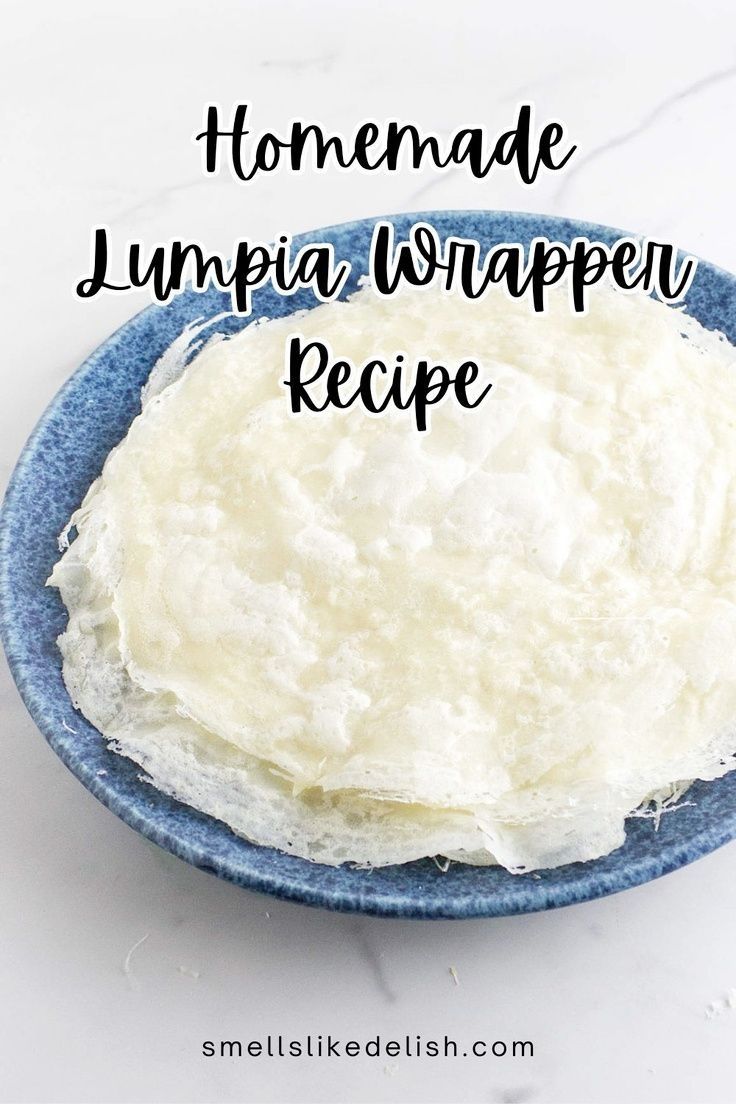 homemade lumpa unswapped recipe in a blue bowl on a white counter