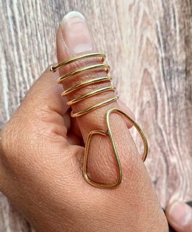 "Arthritis Brass Ring, Splint Knuckle Ring, Arthritis Finger Ring, Thumb Ring, Adjustable Ring, Rings For Women, Midi Ring, Wire Ring Size:- All Size Available In Variation Metal:- Brass IMPORTANT NOTE....👇 1 product free gift on purchase of 4 products. You can choose the free gift as your wish. Take a screenshot of the free gift you like from my shop and send me a photo in personal message. MUST READ....👇 5 stars is my shop's priority. So contact me before leaving any negative review. I am he Adjustable Open Ring With Unique Variations, Wire Wrapped Open Metal Ring, Unique Handmade Adjustable Stackable Rings, Unique Handmade Brass Stackable Rings, Unique Adjustable Open Midi Rings, Unique Handmade Stackable Rings With Open Band, Handmade Adjustable Metal Stackable Rings, Unique Handmade Open Band Stackable Rings, Handmade Adjustable Open Band Midi Rings