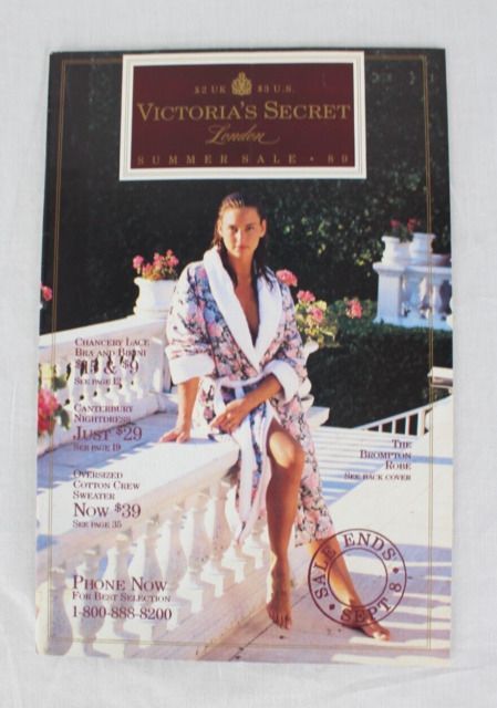 the front cover of victoria's secret magazine, featuring a woman in a bathrobe