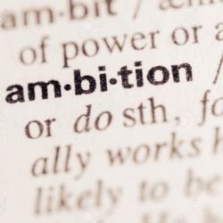 the word ambiton highlighted in a dictionary