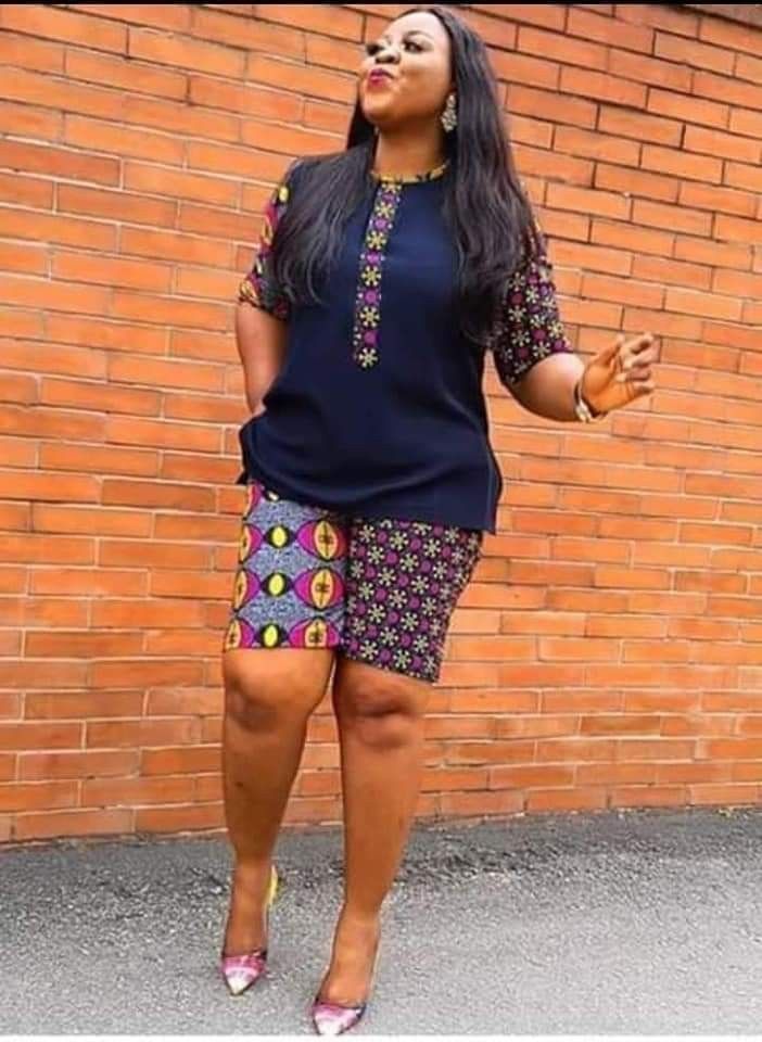 African Wear Shorts And Top For Ladies, Ankara Shots And Top For Ladies, Ankara Casual Wear For Ladies, Ankara Knicker And Top Styles, Knicker And Top Styles, Short Trouser And Top Ankara Styles, Ankara Short And Top For Women, Short Nicker And Top For Ladies, Ankara Short Trouser And Top