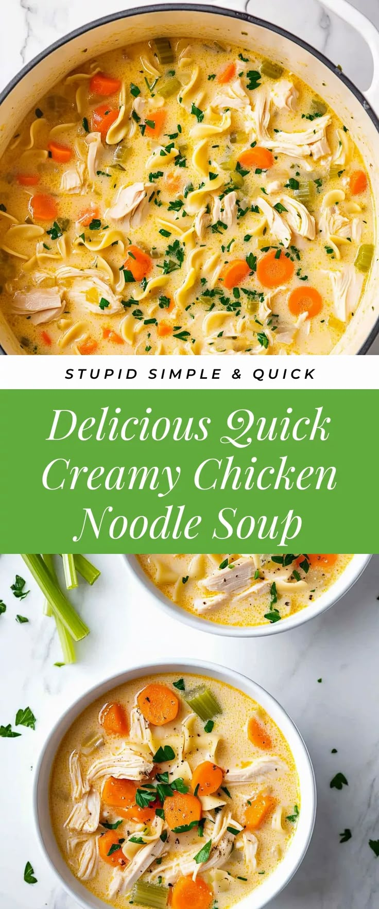 Image for Delicious Quick Creamy Chicken Noodle Soup Best Soup When Your Sick Instant Pot, Bow Tie Chicken Noodle Soup, Instant Pot Sick Soup, Crockpot Soup Chicken Noodle, Soup When Sick Recipes, Chicken Noodle Soup Flavorful, Quick Easy Soup When Sick, Soup Recipe For Sick, Easy Dinners For When You Are Sick