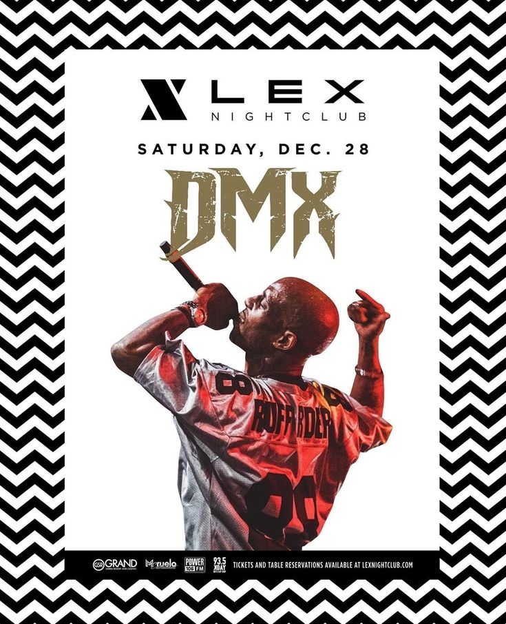 the poster for dmx's nightclub featuring djm and his band