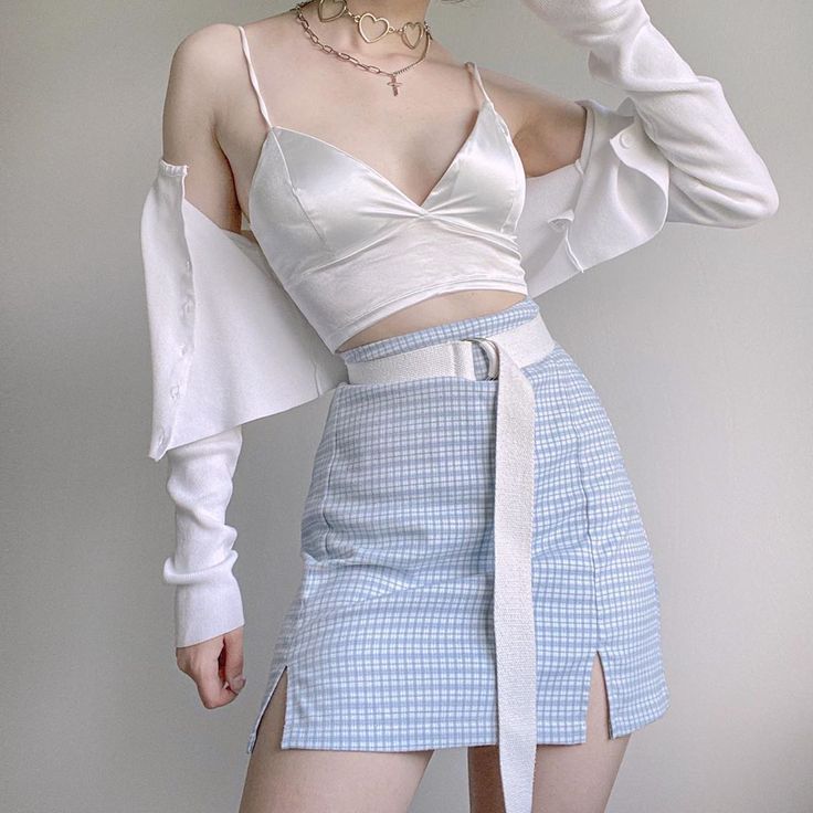 Mirukurum Outfits, Human Mannequin, Look Retro, Kawaii Fashion Outfits, Ulzzang Fashion, Plaid Skirt, Kpop Fashion, Kawaii Fashion, Asian Fashion