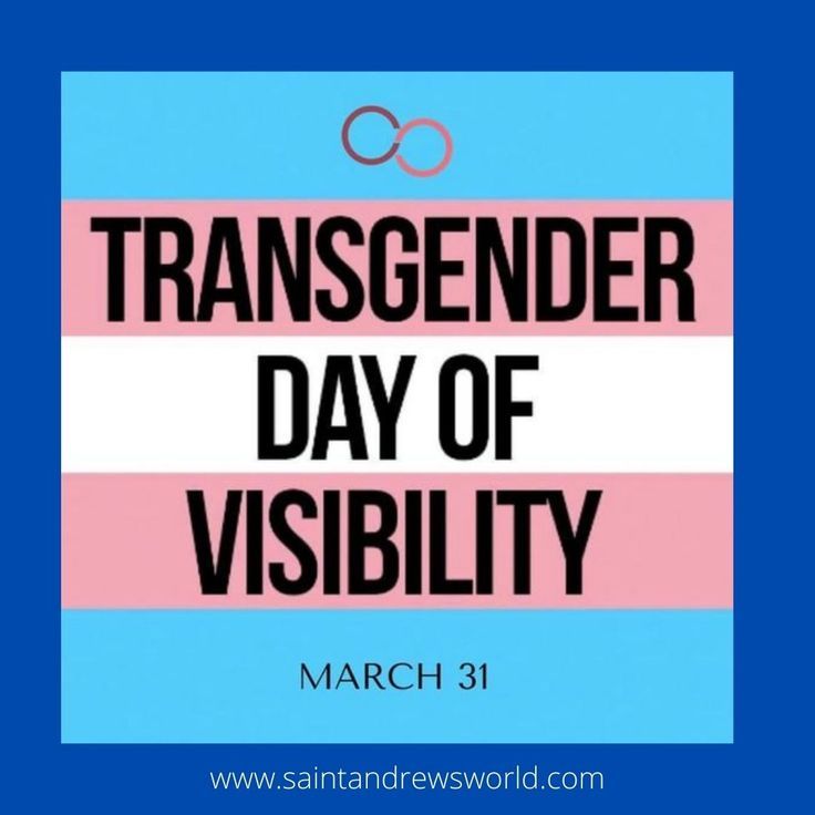 a blue and pink poster with the words transcender day of visibility