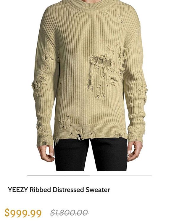 Kanye West Funny, Clothing Fails, Epic Clothes, Epic Clothing, Distressed Sweater, Dating Girls, Distressed Sweaters, Funny Fashion, Embarrassing Moments