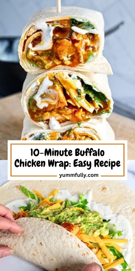 the chicken wrap is stacked high on top of each other and ready to be eaten