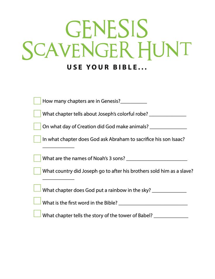 FREE Genesis Bible Scavenger Hunt - Children's Ministry Deals Bible Scavenger Hunt For Kids, Bible Scavenger Hunt, Bible Games For Kids, Childrens Ministry Curriculum, Study Activities, Sunday School Curriculum, Adopted Children, Bible Quiz, Bible Printables