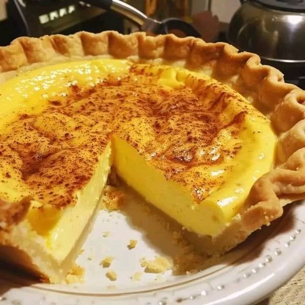 a close up of a pie on a plate