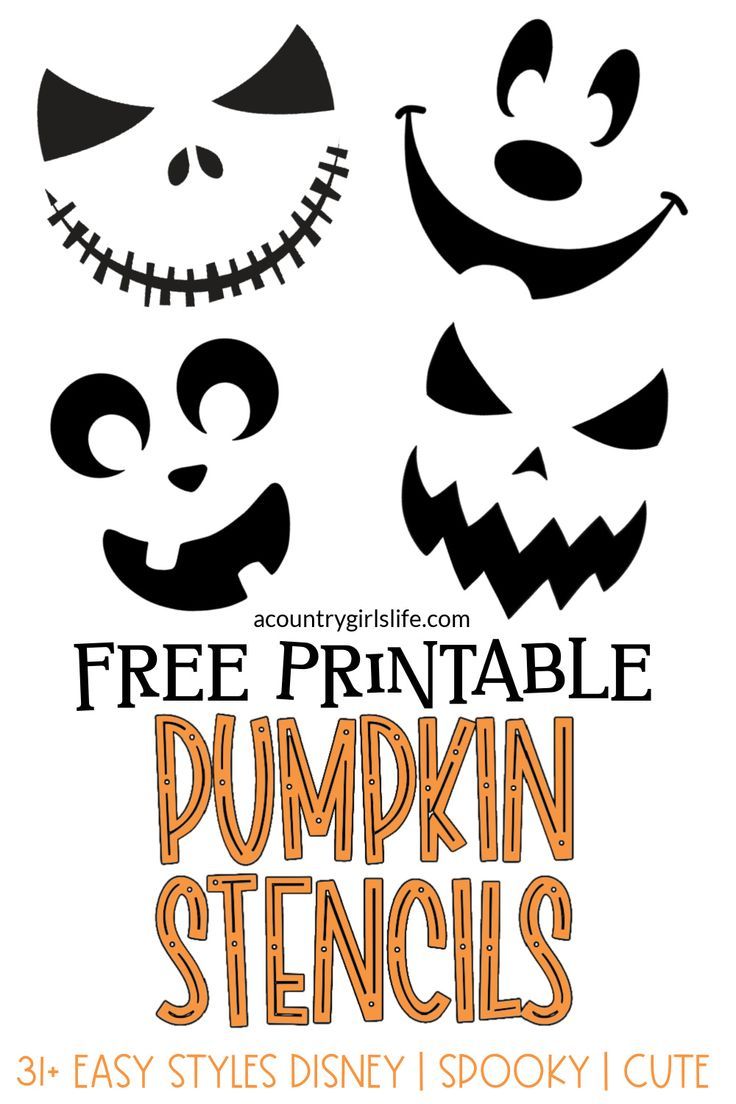 free printable pumpkin stencils for kids to make their own jack - o - lantern faces