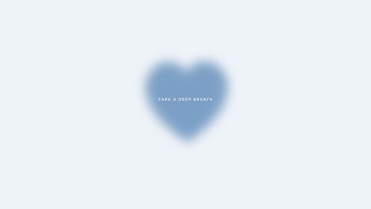 a blue heart on a white background with the words take some breath written in it