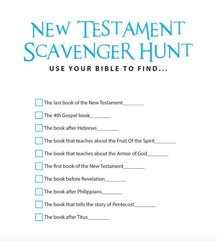 New Testament Scavenger Hunt Bible Scavenger Hunt, Youth Bible Study, Childrens Ministry Curriculum, Sunday School Games, Sunday School Curriculum, Kids Sunday School Lessons, New Testament Bible, Bible Activities For Kids, Bible School Crafts