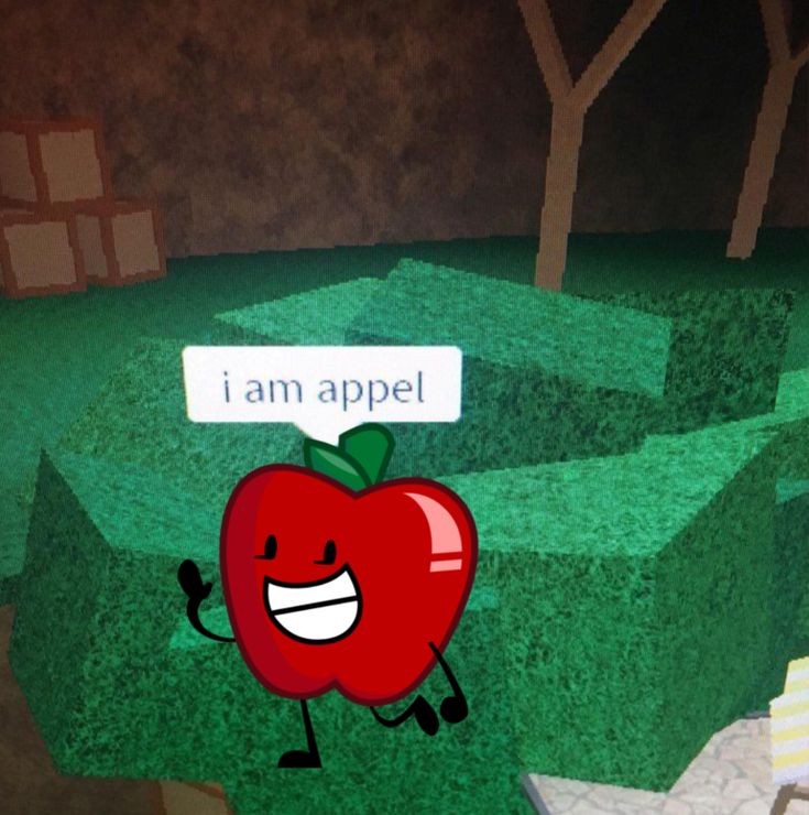 an apple is running through the grass with a sign that says i am appel