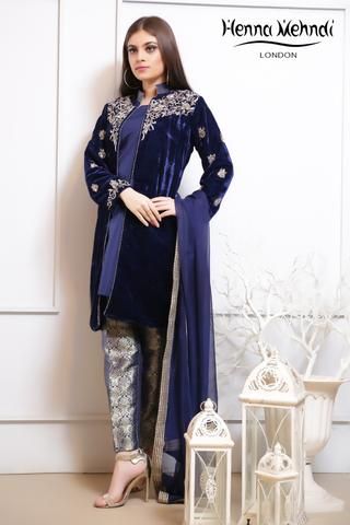 Velvet Jacket Outfit, Patiala Dress, Velvet Outfit, Velvet Suit Design, Designer Dresses Elegant, Dresses Velvet, Winter Suits, Lace Dress Design, Velvet Dress Designs