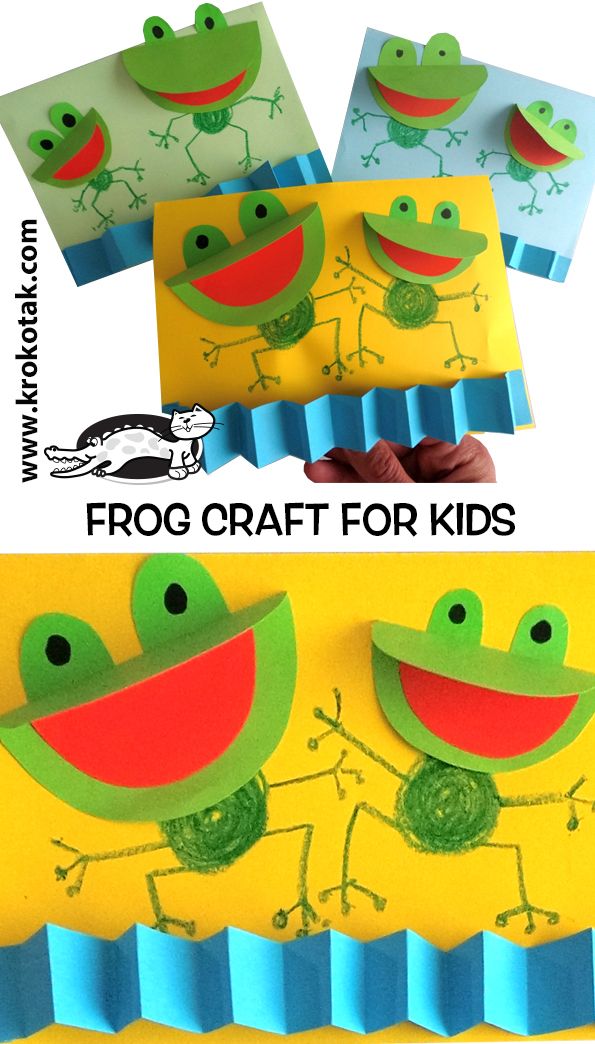 frog craft for kids to make with construction paper