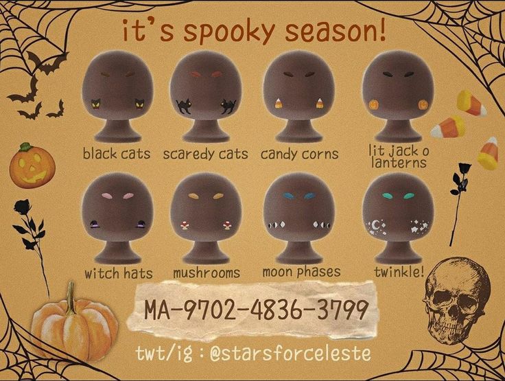 an advertisement for halloween with many different faces