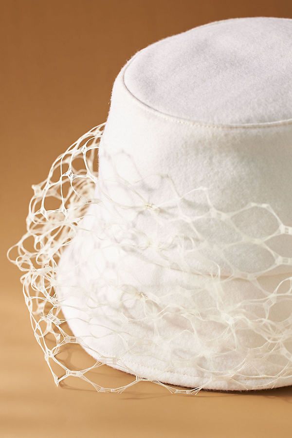 Prepare to say I do with this bridal hat adorned with a birdcage veil for an added air of elegance. | Yuki Birdcage Bridal Hat by Eugenia Kim in White, Women's, Wool at Anthropologie Hat Veil, Headband Vintage, Bridal Hat, Birdcage Veil, Eugenia Kim, White Hat, Bridal Veil, Bedding Shop, Bird Cage