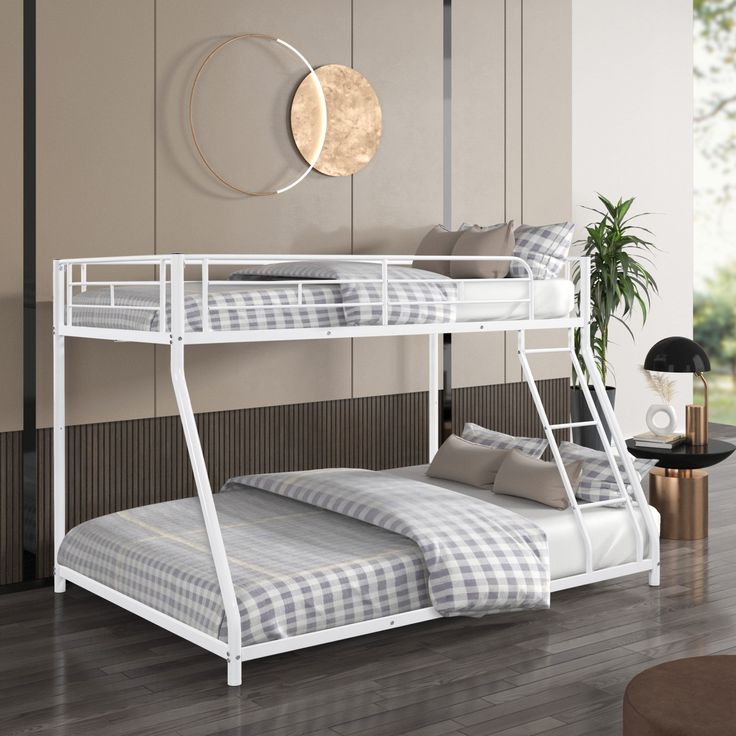 Metal Twin Over Full Bunk Bed Metal Bunk Bed, Twin Over Full Bunk Bed, Full Bunk Bed, Full Metal, Bunk Bed, Box Spring, Bed Frame, For Kids, Bedroom