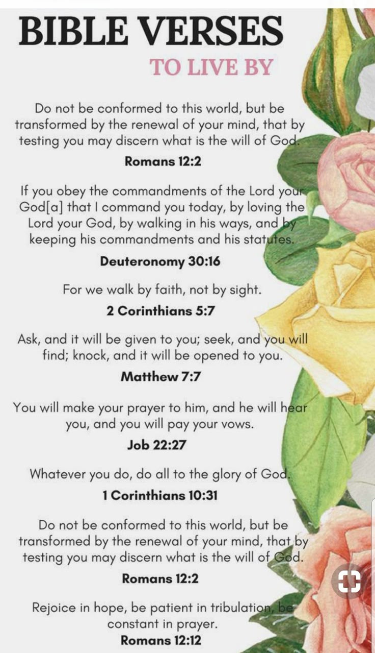 the bible verse with roses on it