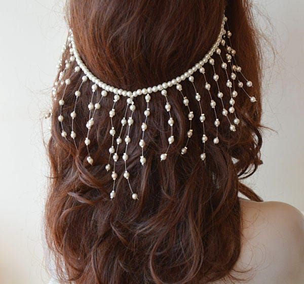 Pearl Wedding Headpiece,  Bridal Head Chain, Pearl Hair Jewelry, Pearl Wedding Headband, Bridal Hair Accessory Your package will be sent with quick delivery cargo option in three days after payment. Don't hesitate to contact me for any questions or requests, I would be very happy to help for any kind of problem. Thank you for your interest Bridal Rhinestone Headpiece, Wedding Halo Headpiece, Bridal Head Chain, Pearl Wedding Headband, Pearl Wedding Accessories, Pearl Headpiece Wedding, Pearl Headband Wedding, Halo Headpiece, Wedding Halo