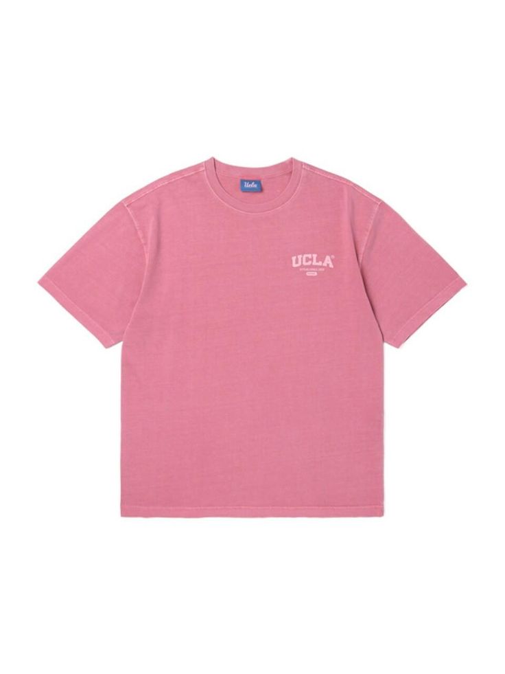 This is a casual and comfortable top by UCLA that is made out of high quality and sturdy material. With distinctive mood of the design and comfortable wear, you can style it for your casual daily outfit.- Small logo detail on the left chest- Unique tone of pigment washed fabric- Casual and comfortable mood Pink Washed Graphic Tee T-shirt, Pink Washed Graphic Tee, Sporty Acid Wash T-shirt For Spring, Urban Style Pink Tops For Spring, Urban Pink Tops For Spring, Pink Washed Crew Neck T-shirt, Pink Washed Short Sleeve T-shirt, Pink Short Sleeve T-shirt For College, Streetwear Washed Pink Tops