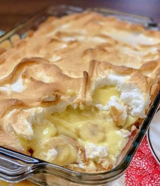 a close up of a casserole dish on a table