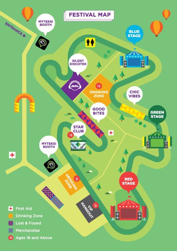 the festival map for good vibes