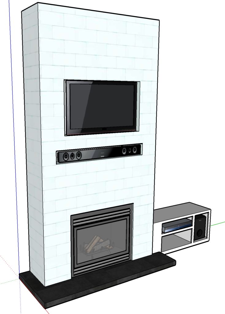 a white fireplace with a flat screen tv above it