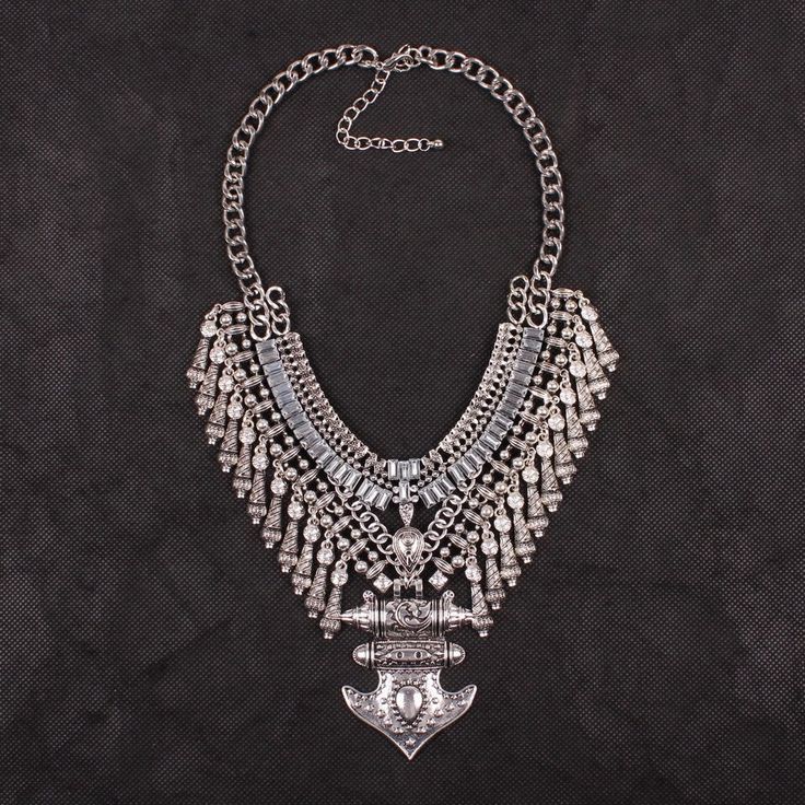 Our Jordan Maxi Statement Necklace is a big, rock star/ bohemian style necklace in vintage silver. This necklace features intricately etched dangling charms that adds an ethnic flair. Watch your outfit transform with an antique, gypsy vibe. Material: Environmental Zinc Alloy This is a special occasion item, and it is FINAL SALE. Big Rock, Dangle Charms, Style Necklace, Vintage Silver, Bohemian Style, Antique Jewelry, Zinc Alloy, Antique Silver, Final Sale