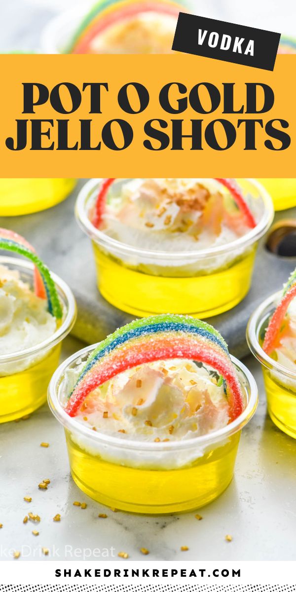 several small yellow bowls filled with food on top of a table