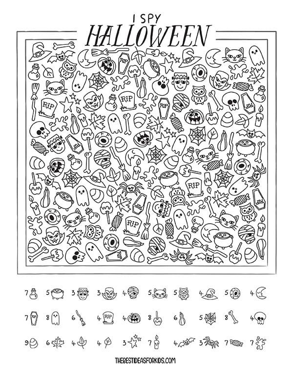 halloween coloring pages for adults and kids with the words happy halloween written in black ink