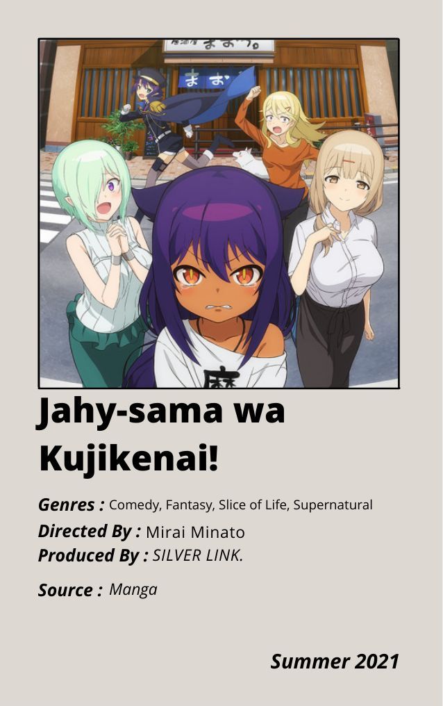 an advertisement for the anime movie, jahy - sama wa kujikenai