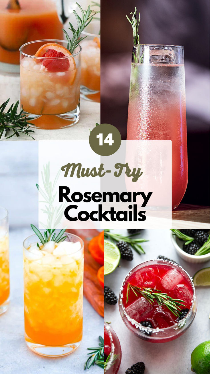 Rosemary Cocktail Recipes Blueberry Rosemary Cocktail, How To Make Rosemary Simple Syrup, Rosemary Infused Vodka, Rosemary Garnish Cocktail, Drink With Rosemary, Rosemary Syrup Recipe, Thyme Cocktail Recipes, Rosemary Bourbon Cocktail, Rosemary Simple Syrup Recipe