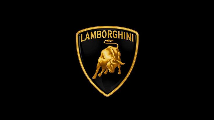 the lamb logo is shown in gold on a black background, with an image of a bull